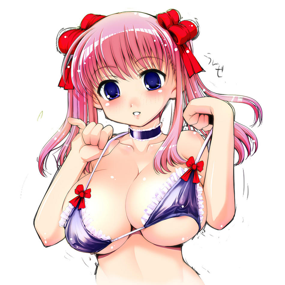 haramura nodoka, saki, bikini, blush, breasts, large breasts, swimsuit