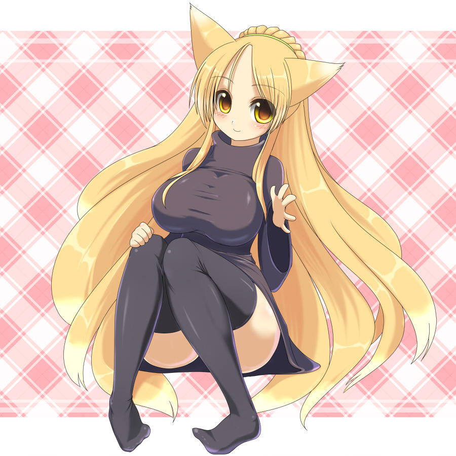 tagme, animal ears, blush, sitting, smile