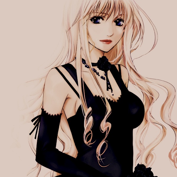 dcvermeer, sheryl nome, macross, macross frontier, bad id, bad pixiv id, 00s, 1girl, blonde hair, blue eyes, dress, elbow gloves, female focus, formal clothes, gloves, jewelry, long hair, necklace, solo