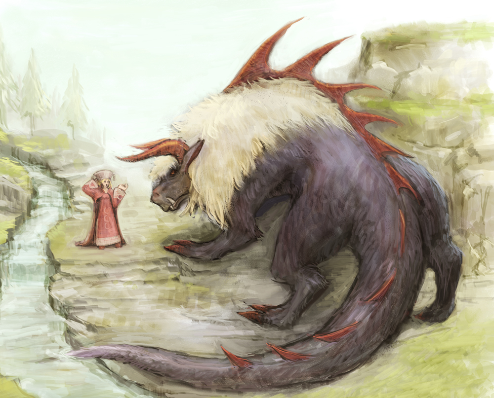roten, orator (fft), final fantasy, final fantasy tactics, behemoth, blonde hair, hat, monster, nature, tree