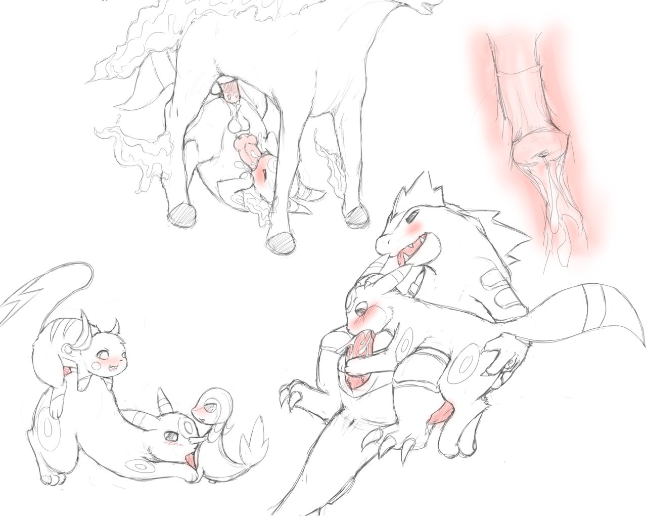 Rule34 – If it exists, there is porn of it / yang738, eeveelution, feraligatr, raichu, rapidash, snivy, umbreon / 264644