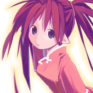 asami natsuhito, original, archived source, lowres, 1girl, black eyes, breasts, china dress, chinese clothes, closed mouth, dot nose, dress, expressionless, half updo, harada takehito (style), high collar, long hair, looking at viewer, mandarin collar, no lineart, partially shaded face, pointy ears, red dress, red hair, red sleeves, short sleeves, simple background, small breasts, solo, spiked bangs, straight hair, twintails, upper body, white background