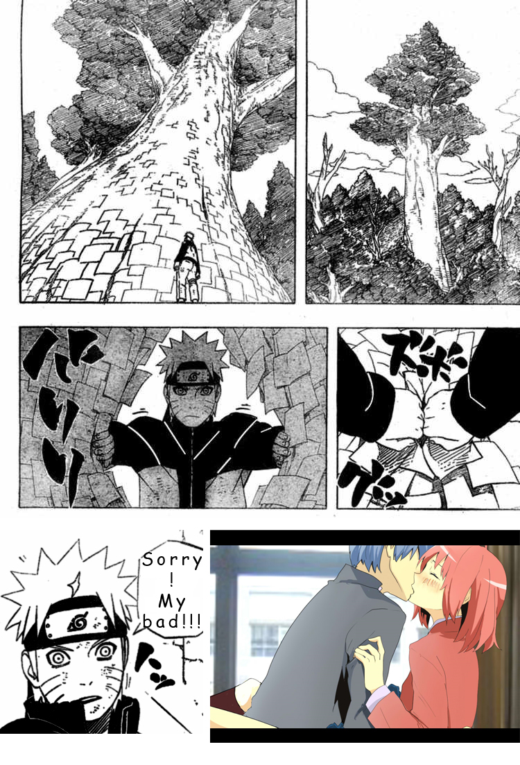 kushieda minori, takasu ryuuji, uzumaki naruto, toradora!, naruto, blush, good end, kiss, meme, school uniform