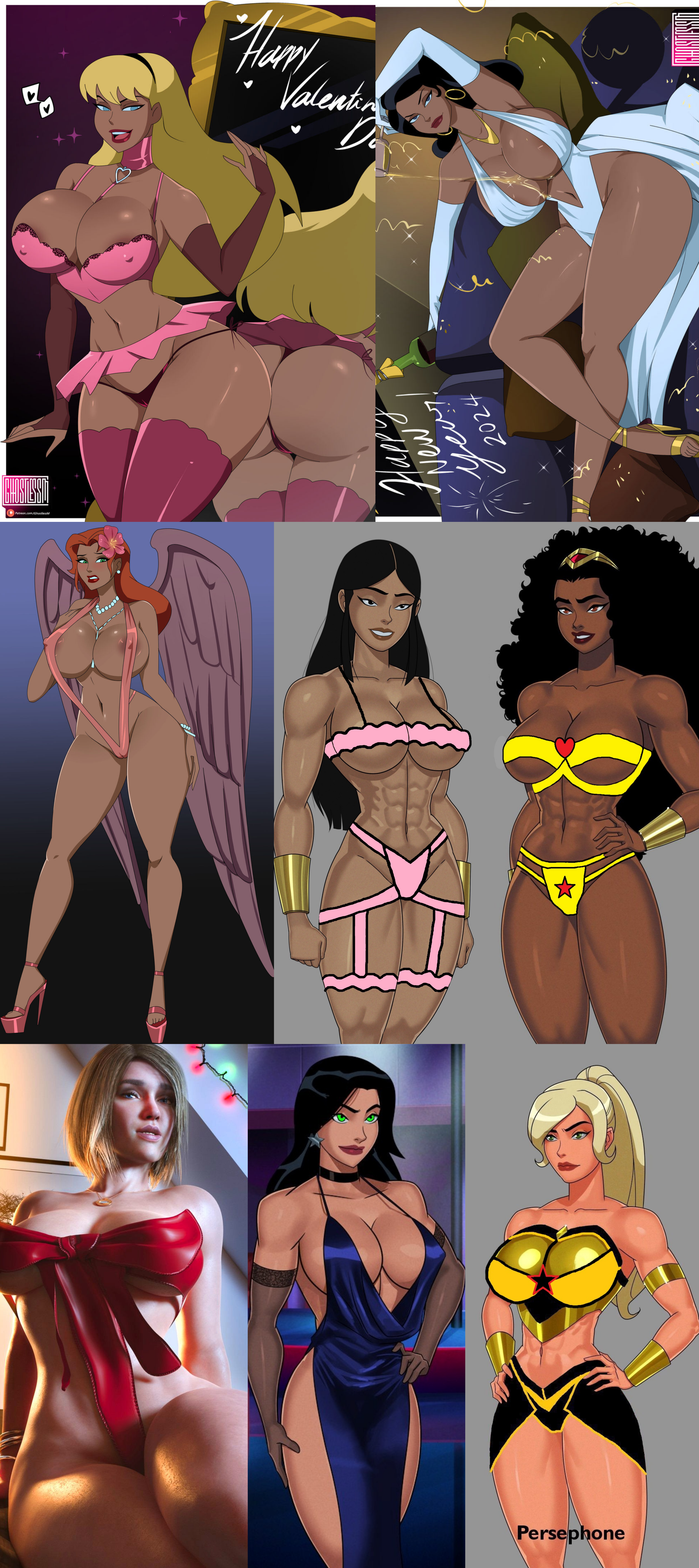 Rule34 – If it exists, there is porn of it / amazonian, donna troy, galatea, hawkgirl, kara zor-el, nubia, persephone, supergirl, zatanna zatara / 8693739