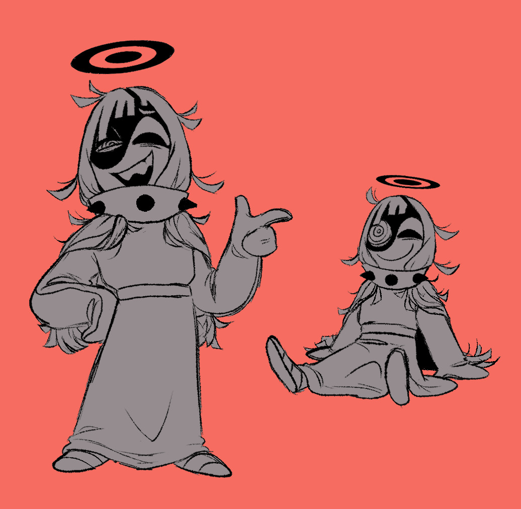 deltarune, original, utdr (toby fox), 1girl, dress, english text, halo, halojack (huecycles), huecycles, long skirt, sharp teeth, skirt, teeth