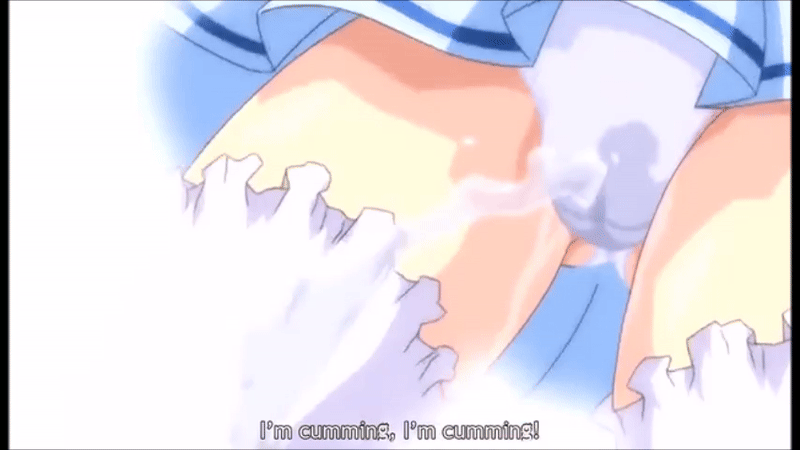 hinata aya, cosplay roshutsu kenkyuukai, animated, animated gif, looping animation, 1girl, cameltoe, cum, ejaculation, english text, female ejaculation, gluteal fold, panties, peeing, peeing self, pussy juice, pussy juice trail, skirt, solo, thighhighs, underwear, wet, wet clothes, wet panties, white panties, white thighhighs