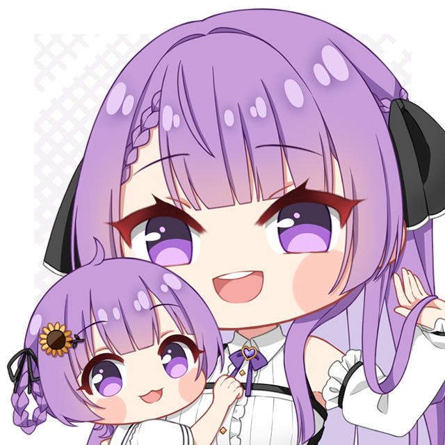 fpsmoe, otsuka ray, reika (otsuka ray), indie virtual youtuber, 2girls, braid, detached sleeves, flower, hair flower, hair ornament, hair ribbon, long hair, looking at viewer, mother and daughter, multiple girls, open mouth, purple eyes, purple hair, ribbon, short hair, single braid, smile, sunflower, sunflower hair ornament, upper body, virtual youtuber
