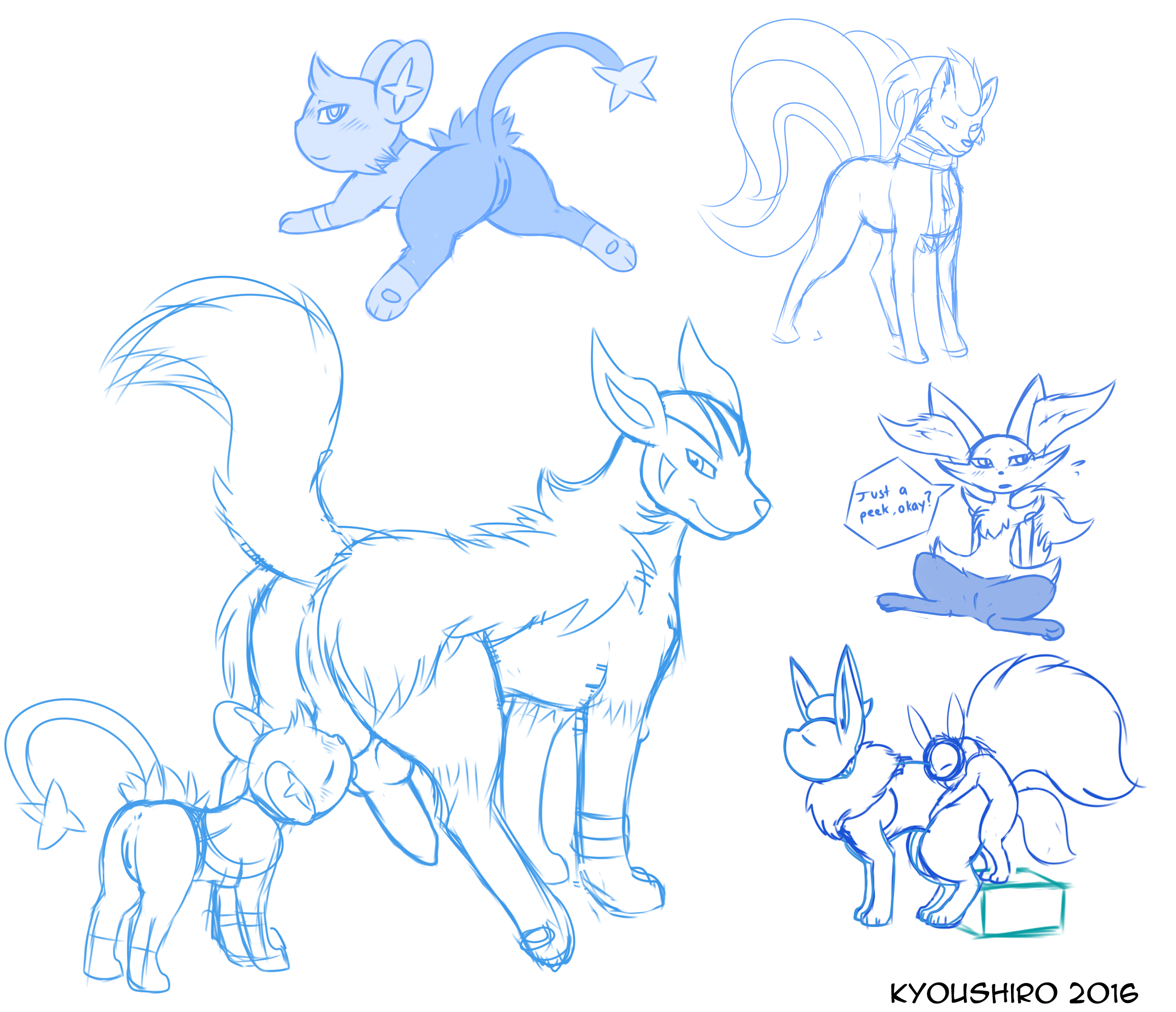 Rule34 – If it exists, there is porn of it / kyoushiro, braixen, eevee, flareon, mightyena, ninetales, shinx / 276564