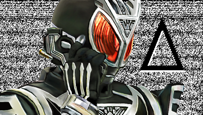 kamen rider delta, kamen rider, kamen rider 555, 1boy, cellphone, helmet, male focus, mask, phone, solo, triangle