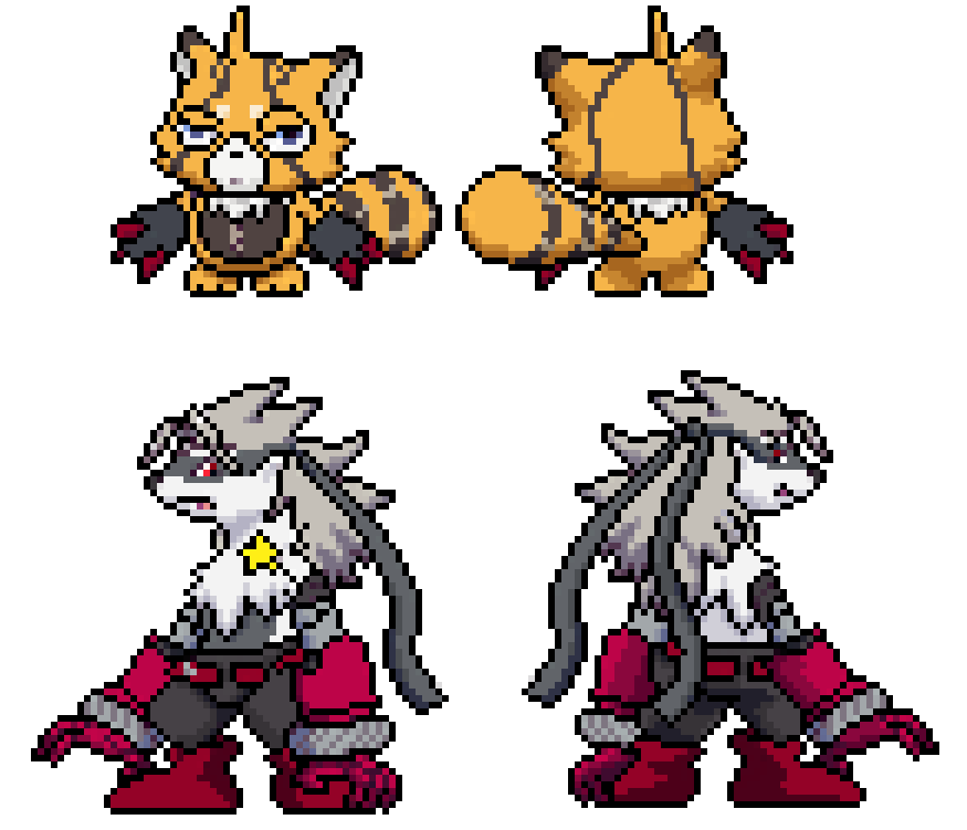 otrojorch, pristimon, wolvermon, digimon, digimon (creature), mask, sprite, sprite art, star (symbol)