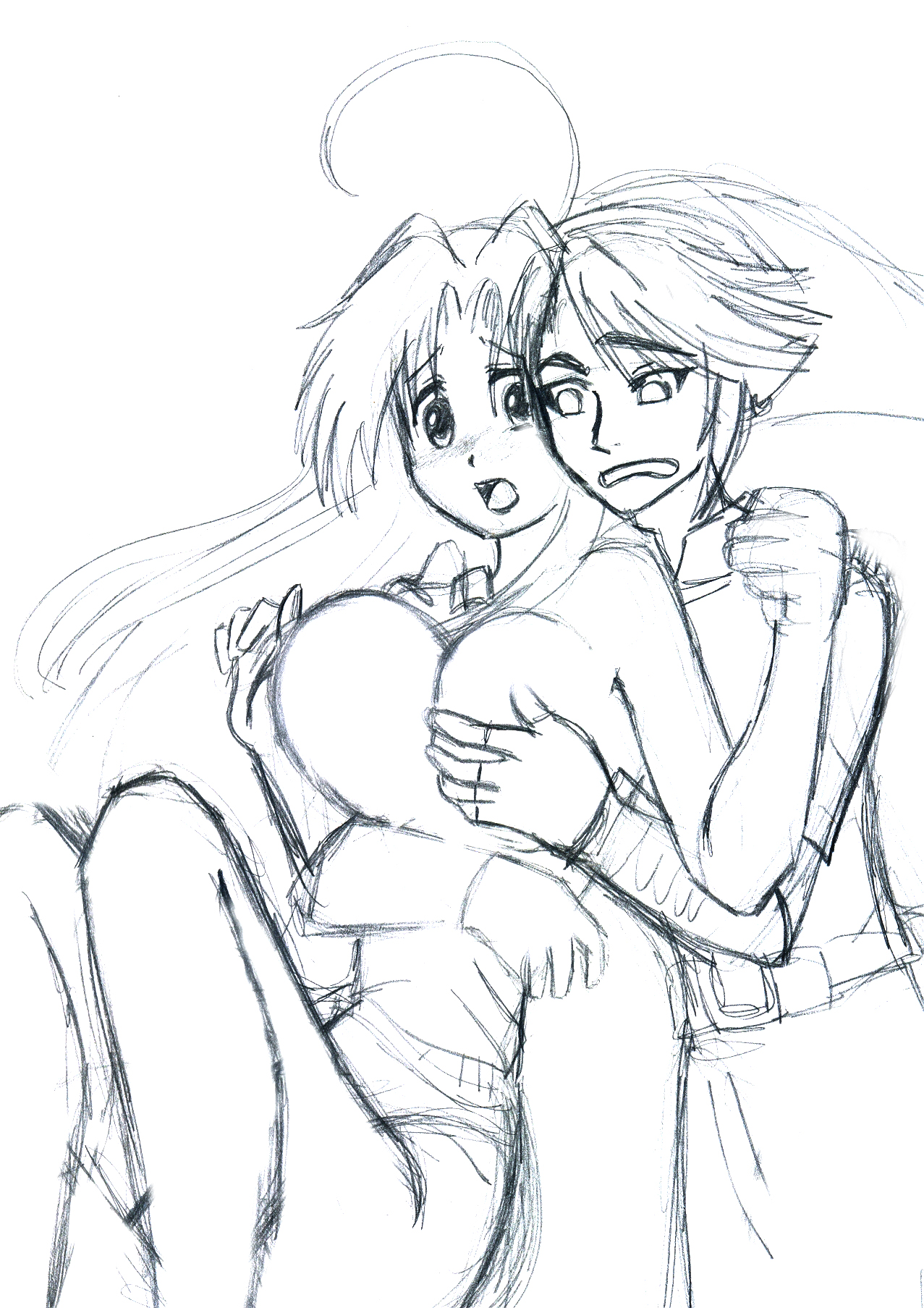 link, princess zelda, eiken, the legend of zelda, highres, chiharu shinonome, crossover, links property