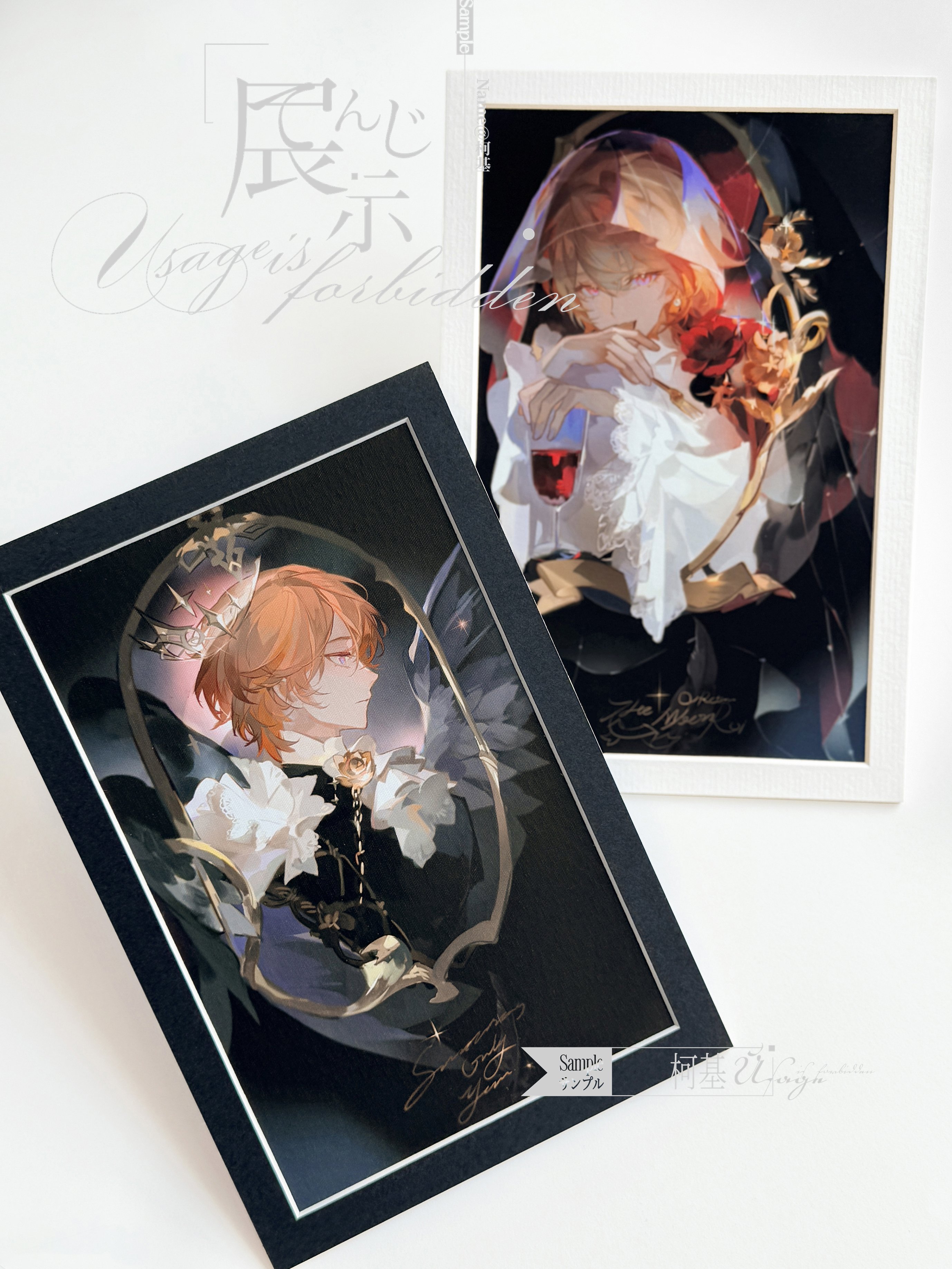 liulianjingrua, original, absurdres, highres, 1boy, 1girl, ^^^, blonde hair, crown, from side, fur trim, long hair, long sleeves, male focus, orange hair, purple eyes, short hair, veil