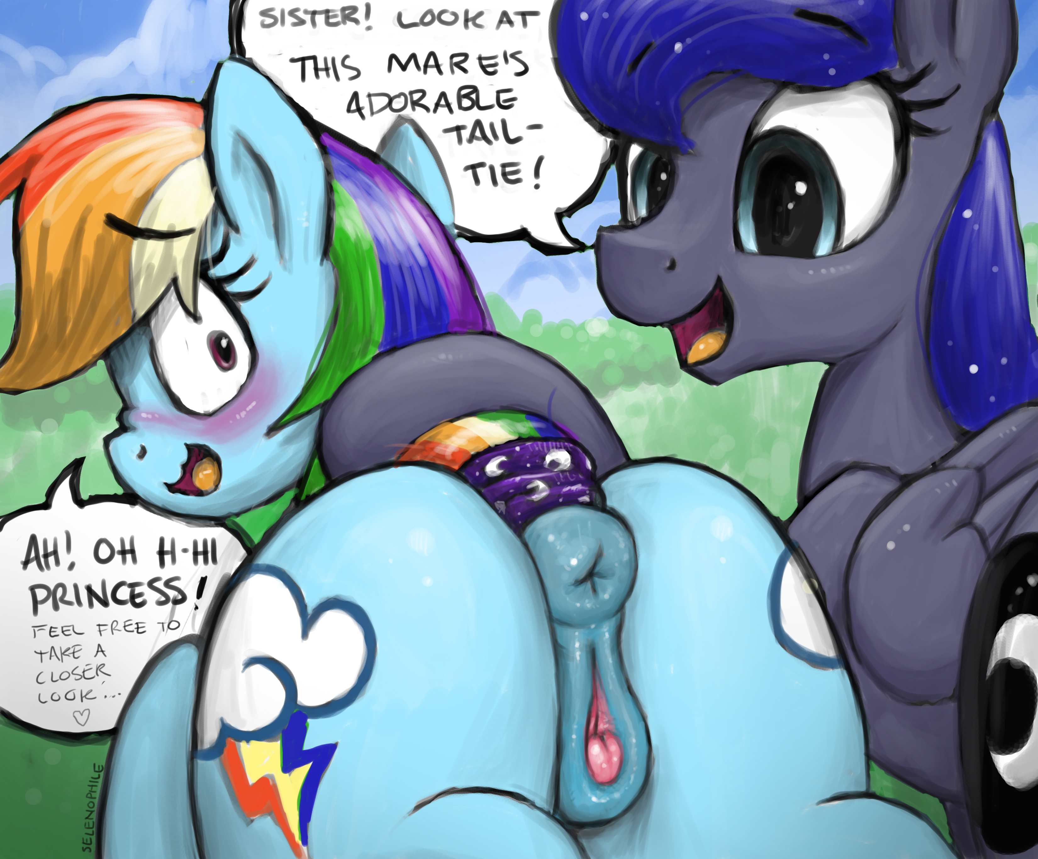 Rule34 – If it exists, there is porn of it / selenophile, princess luna (mlp), rainbow dash (mlp) / 278850