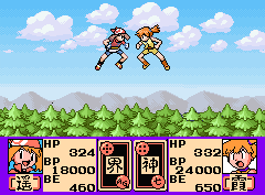 pokemoa, may (pokemon), misty (pokemon), dragon ball, nintendo, pokemon, pokemon (anime), pokemon rse (anime), shueisha, animated, animated gif, lowres, 2girls, face punch, fake screenshot, gym leader, hat, in the face, multiple girls, parody, punching