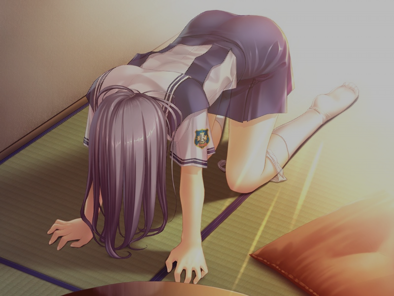 sakagami tomoyo, clannad, tomoyo after, open in internet explorer, 00s, 1girl, female focus, nude, panties, panties around leg, prostration, school uniform, socks, solo, underwear