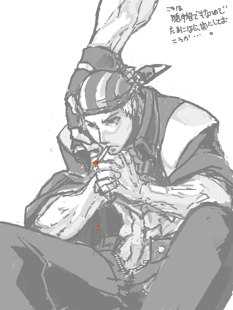 itkz, billy kane, yamazaki ryuuji, snk, the king of fighters, cigarette, male focus