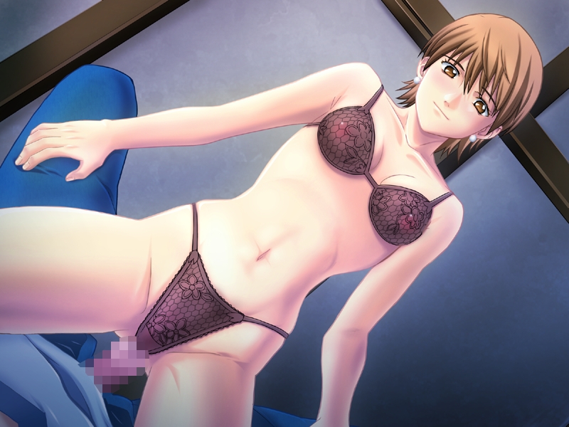 fujimura taiga, fate/stay night, fate (series), 00s, blush, bra, censored, earrings, jewelry, lingerie, penis, sex, short hair, straddling, underwear