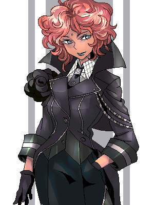 punpun, lowres, tagme, gloves, pantyhose, pink hair, short hair, solo