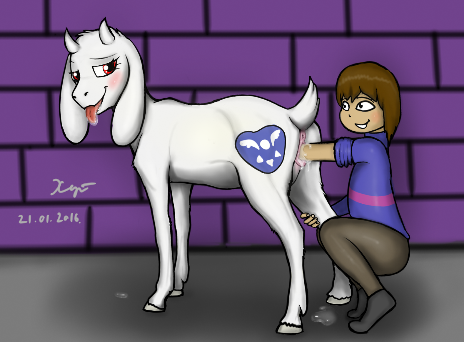 Rule34 – If it exists, there is porn of it / xyi, frisk, toriel / 283294