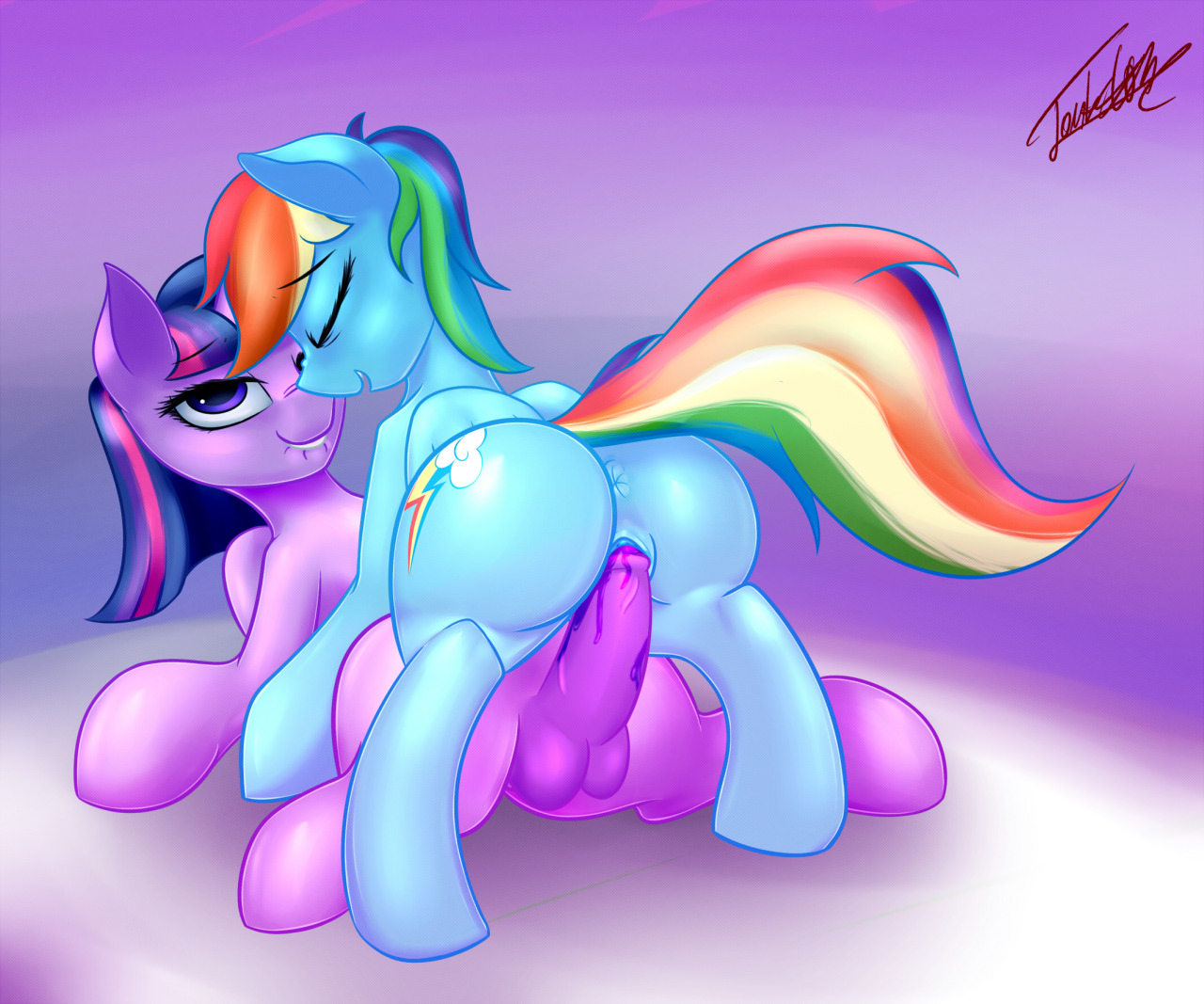 Rule34 – If it exists, there is porn of it / elzzombie, rainbow dash (mlp), twilight sparkle (mlp) / 285062