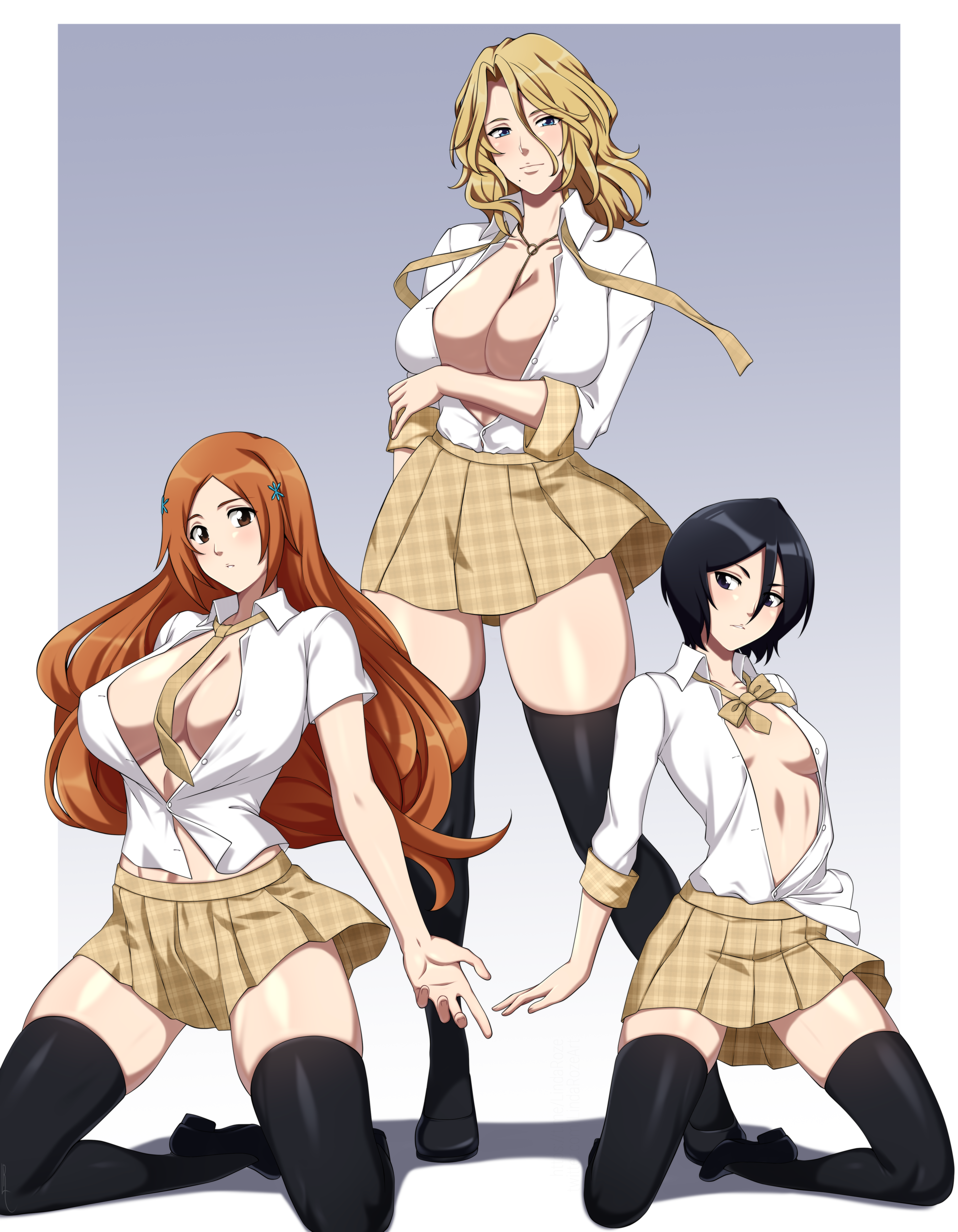 Rule34 – If it exists, there is porn of it / lindaroze, inoue orihime, kuchiki rukia, matsumoto rangiku / 8702575