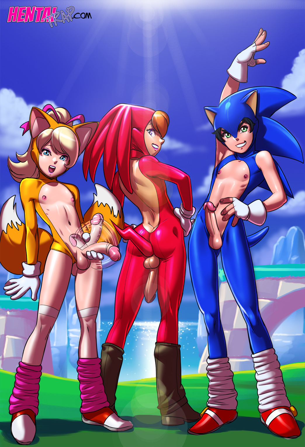 Rule34 – If it exists, there is porn of it / tekuho, knuckles the echidna, sonic the hedgehog, tails, tailsko, team sonic / 289576