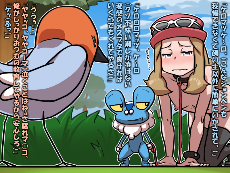 Rule34 – If it exists, there is porn of it / habatakuhituji, fletchling, froakie, serena (pokemon) / 290273