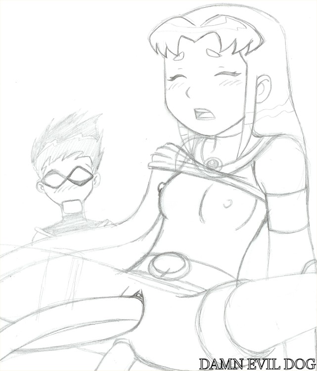 Rule34 – If it exists, there is porn of it / damn dog, dick grayson, robin (dc), starfire / 290425