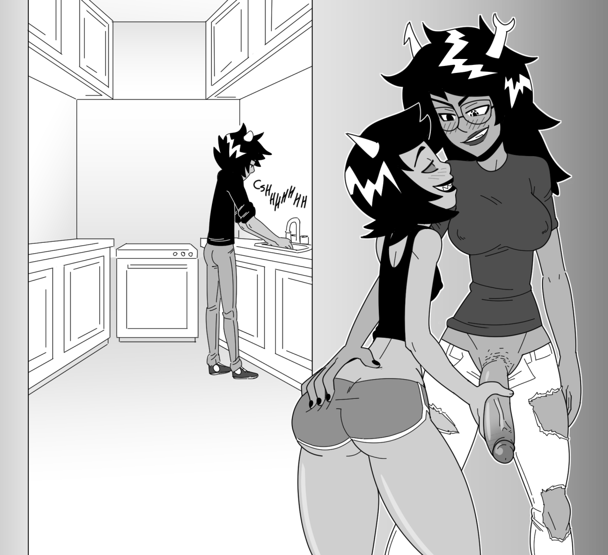 Rule34 – If it exists, there is porn of it / shamefuldisplay, karkat vantas, terezi pyrope, vriska serket / 290541