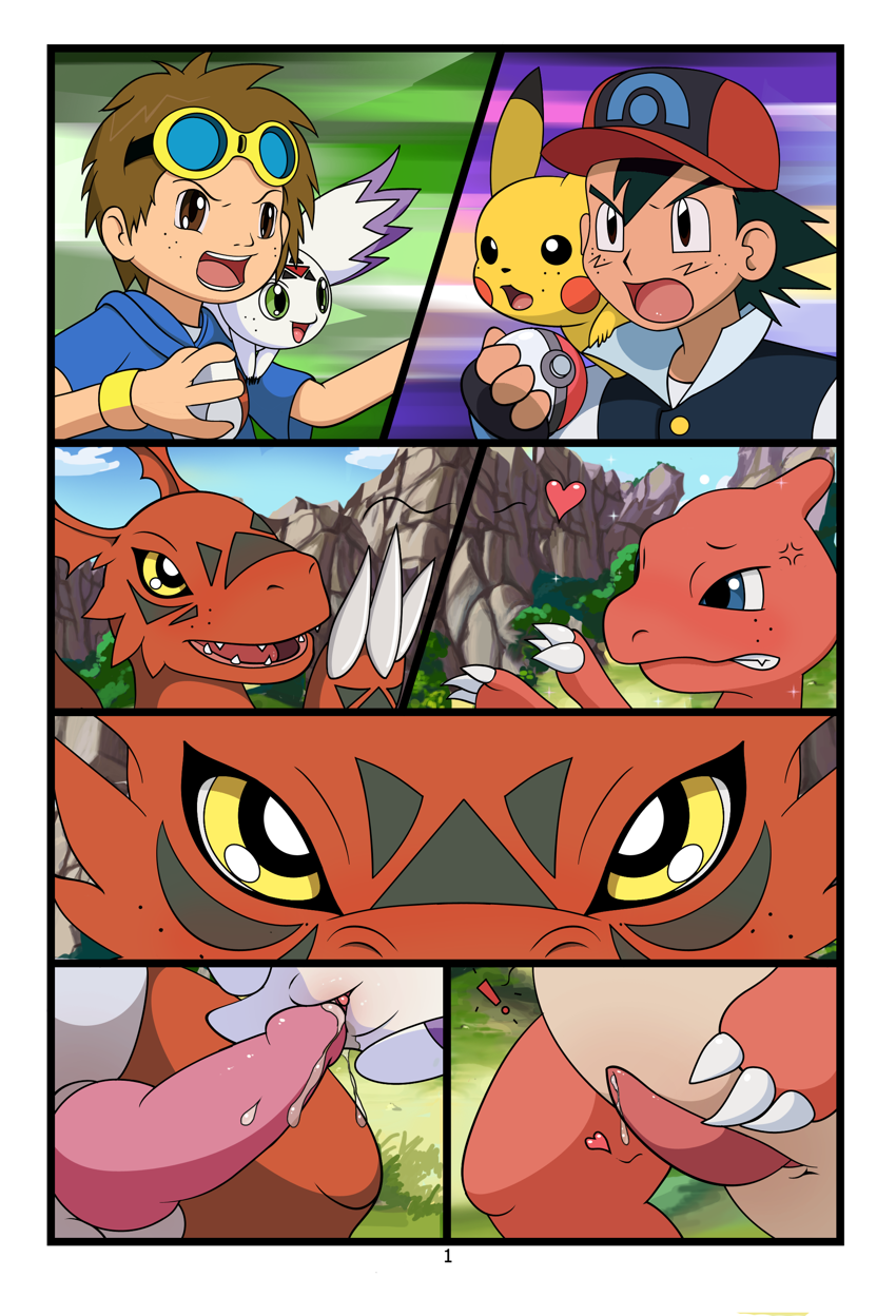 Rule34 – If it exists, there is porn of it / tricksta, calumon, charmeleon, guilmon, pikachu, satoshi (pokemon), takato matsuki / 292549