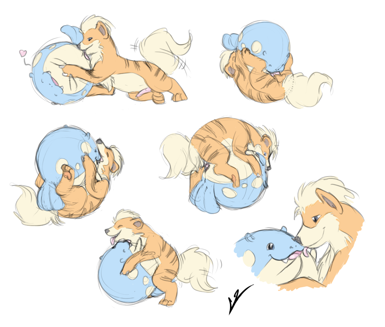 Rule34 – If it exists, there is porn of it / growlithe, spheal / 292779