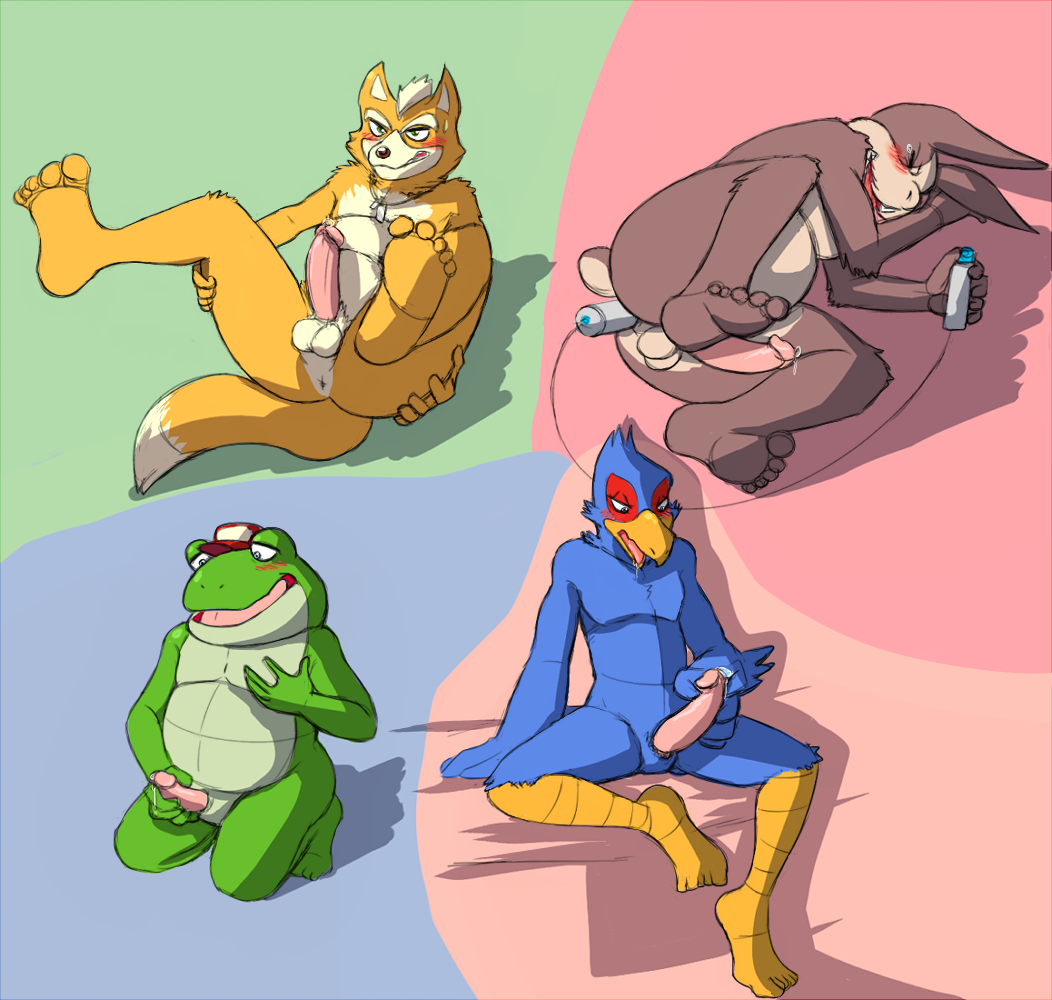 Rule34 – If it exists, there is porn of it / thegreatmatsutzu, falco lombardi, falcon, fox mccloud, peppy hare, slippy toad, toad / 293167