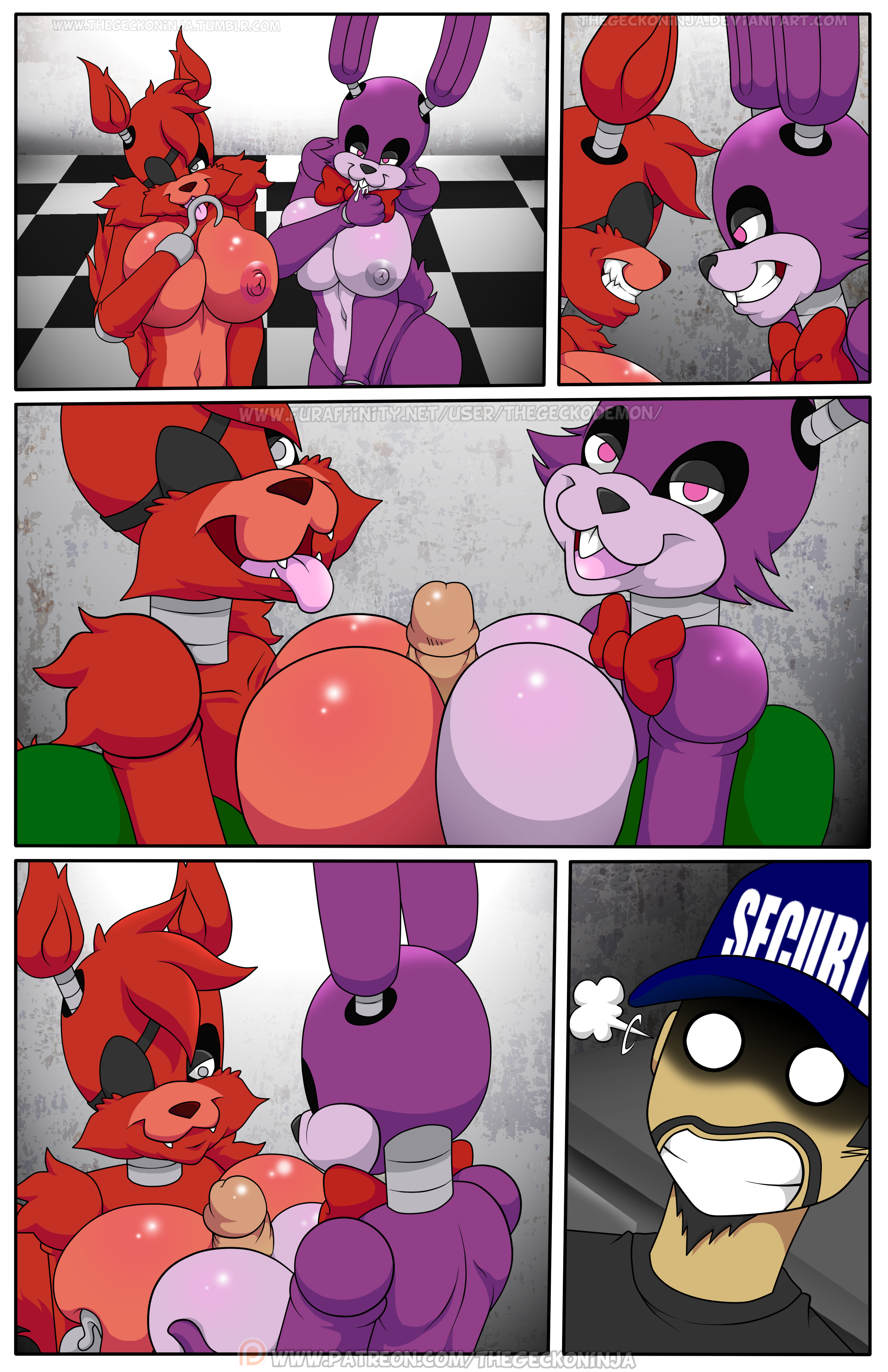Rule34 – If it exists, there is porn of it / thegeckodemon, thegeckoninja, bonnie (fnaf), foxy (fnaf) / 294812