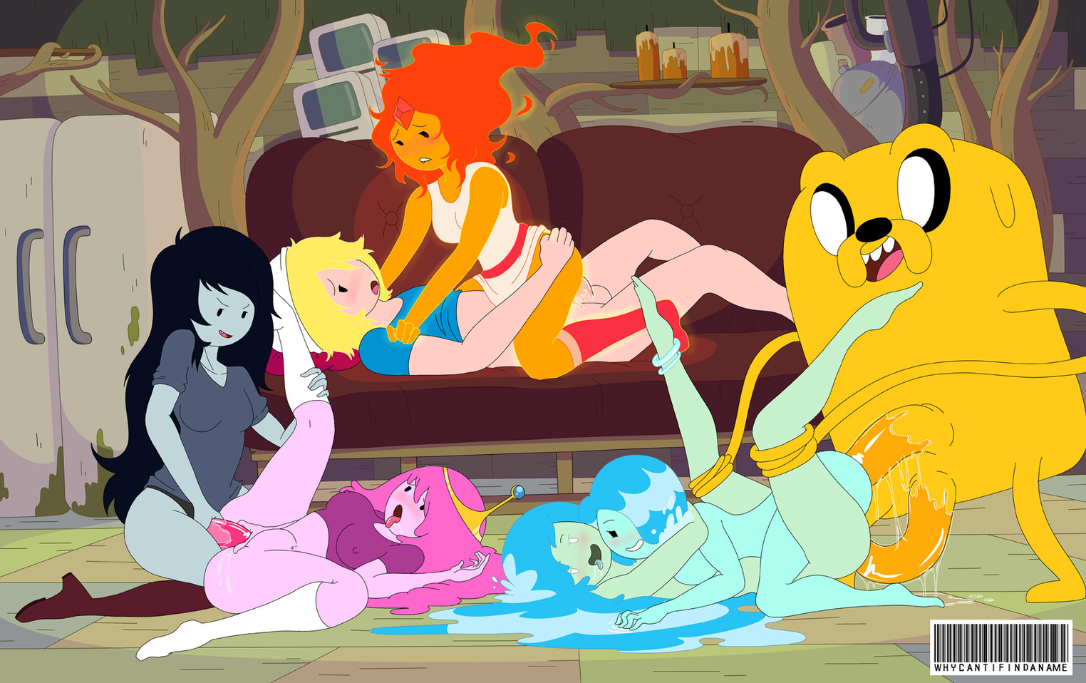 Rule34 – If it exists, there is porn of it / whycantifindaname, denise (adventure time), finn the human, flame princess, jake the dog, marceline, princess bubblegum, water nymph / 296619