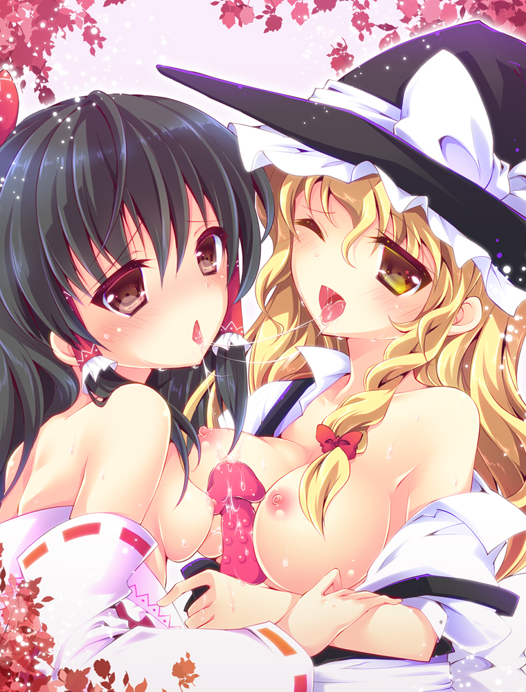 Rule34 – If it exists, there is porn of it / enjoy mix, marisa kirisame, reimu hakurei / 296663