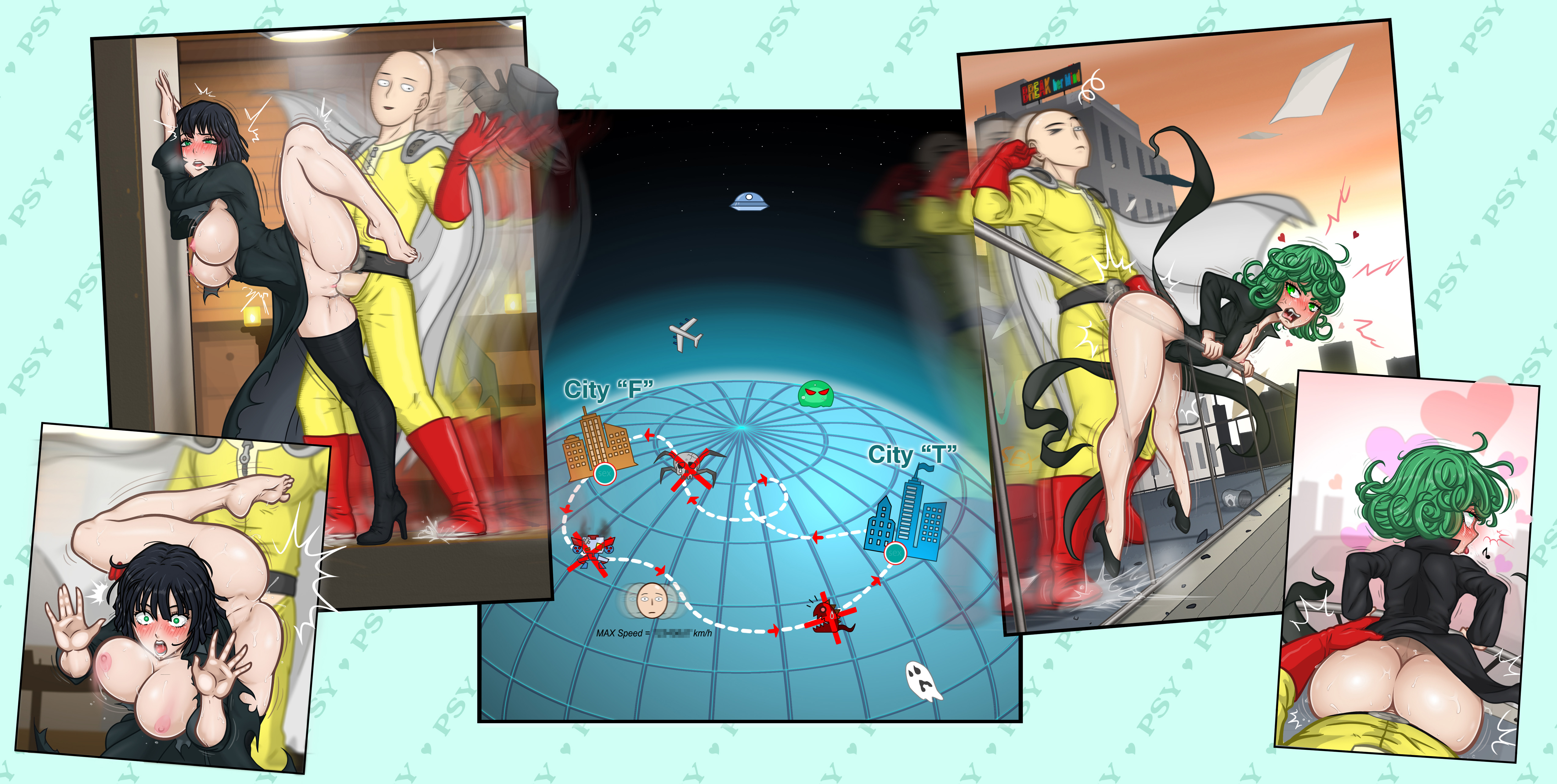 Rule34 – If it exists, there is porn of it / ahgot, fubuki, saitama, tatsumaki / 298613