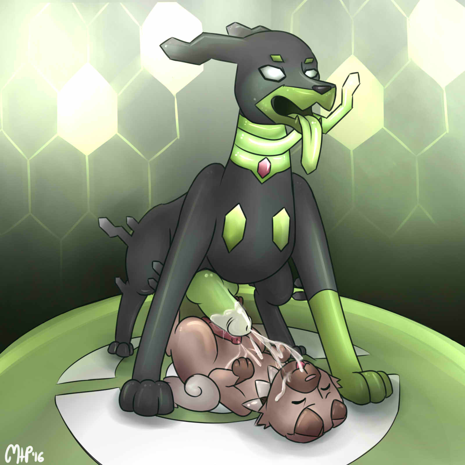 Rule34 – If it exists, there is porn of it / mina-the-pie, legendary pokemon, rockruff, zygarde, zygarde 10 form / 303467