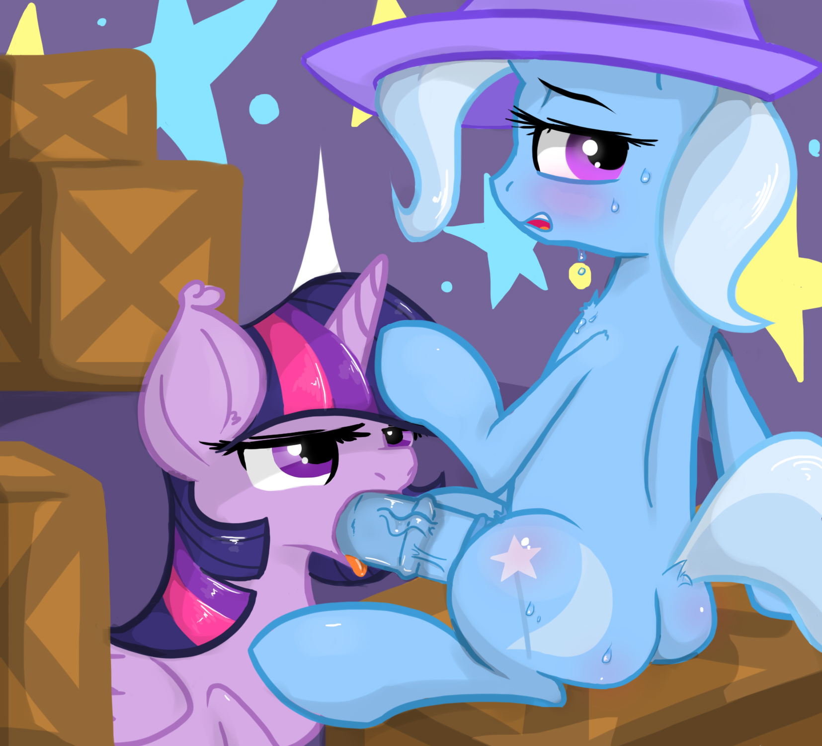 Rule34 – If it exists, there is porn of it / wasajoke, trixie (mlp), twilight sparkle (mlp) / 305859