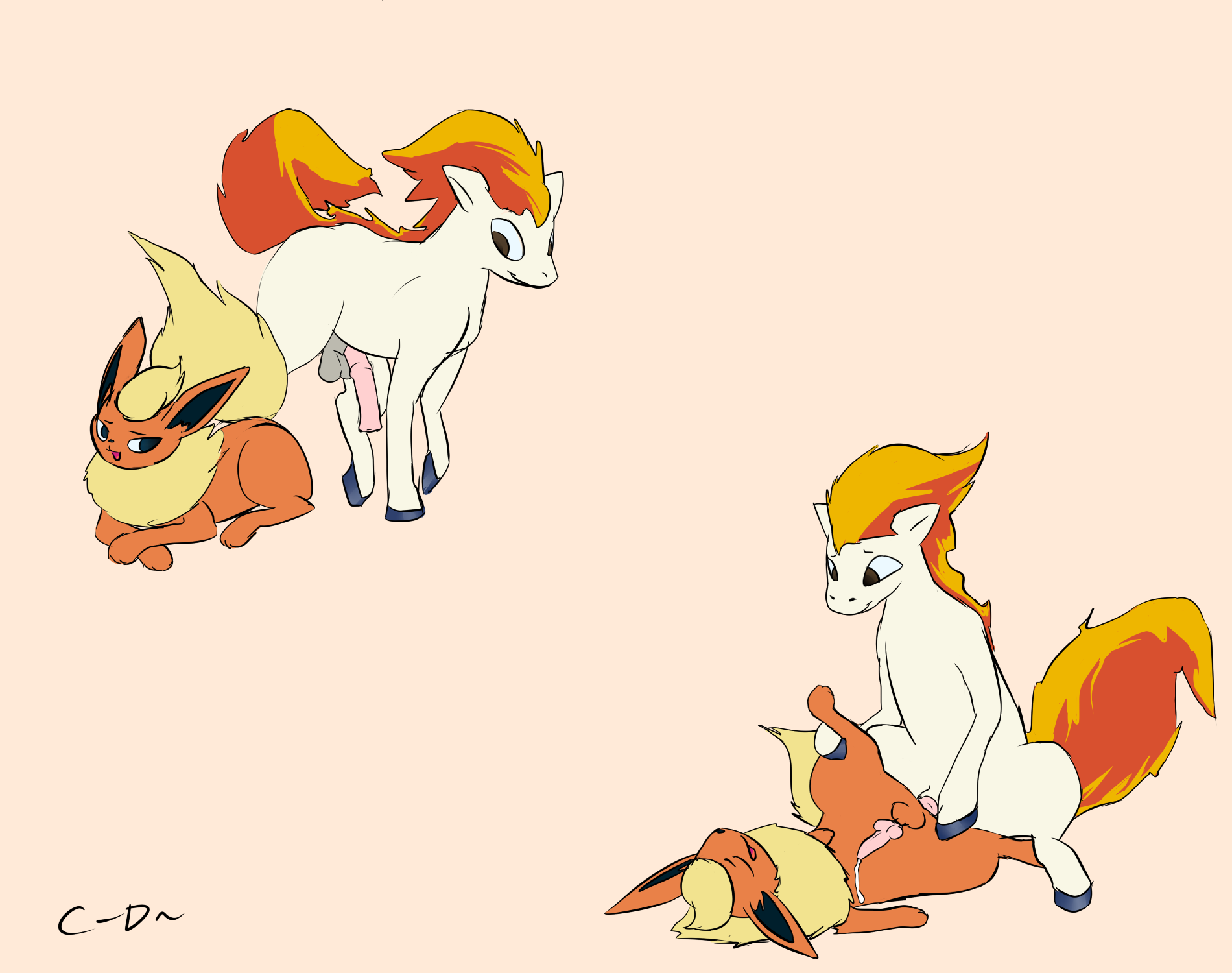 Rule34 – If it exists, there is porn of it / clopper-dude, flareon, ponyta / 306749
