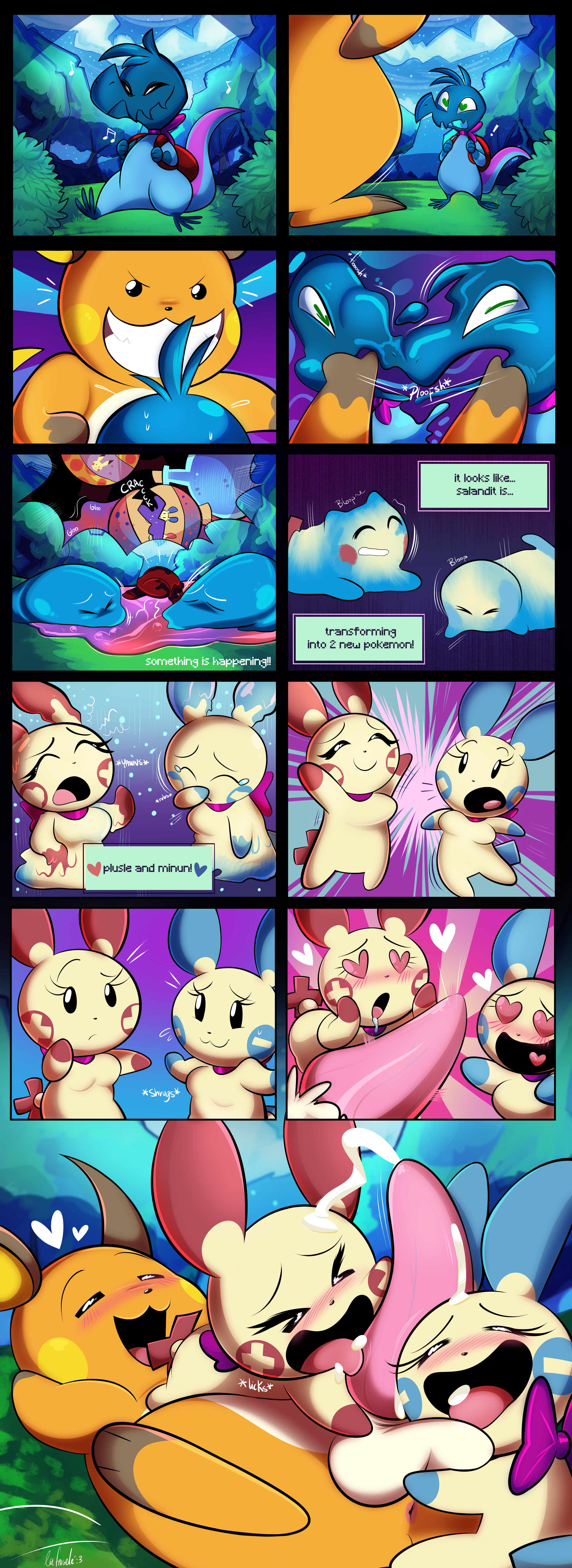 Rule34 – If it exists, there is porn of it / la-frugele, minun, plusle, pokemon (species), raichu, salandit / 8705729