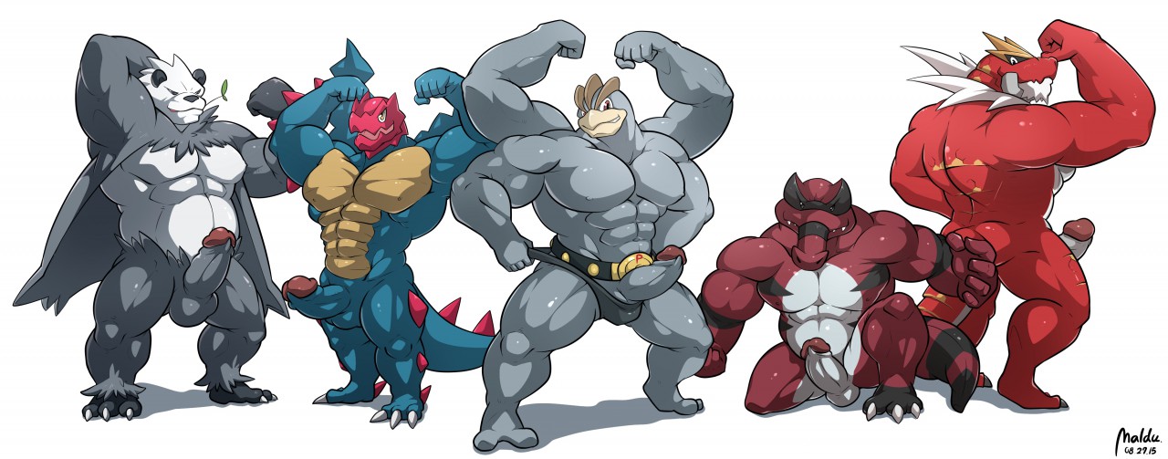 Rule34 – If it exists, there is porn of it / maldu, druddigon, krookodile, machamp, pangoro, tyrantrum / 307231