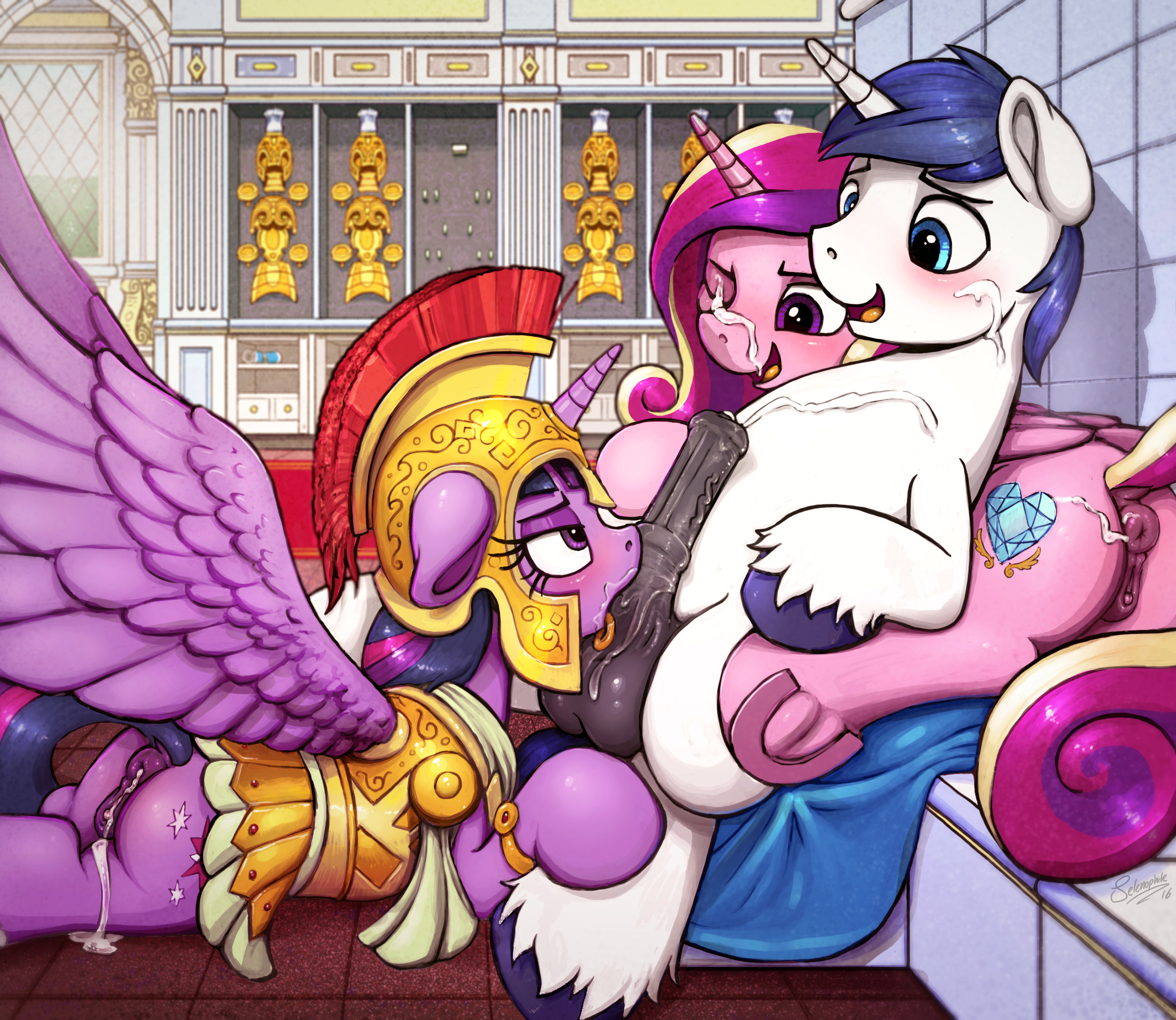 Rule34 – If it exists, there is porn of it / selenophile, princess cadance (mlp), shining armor (mlp), twilight sparkle (mlp) / 308075