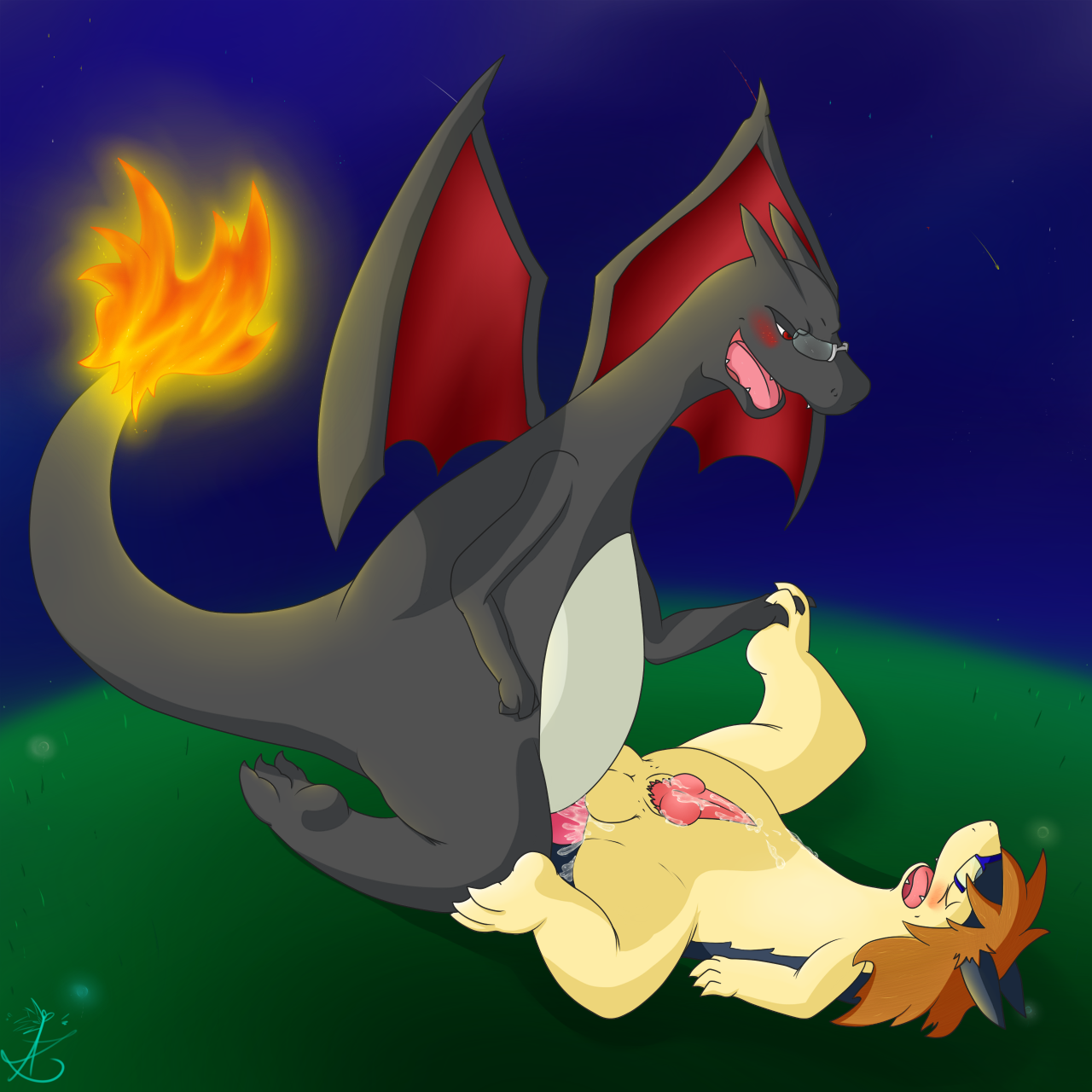 Rule34 – If it exists, there is porn of it / asbel lhant (artist), asbel, charizard, ryanshinyzard, shiny pokemon, typhlosion / 309091