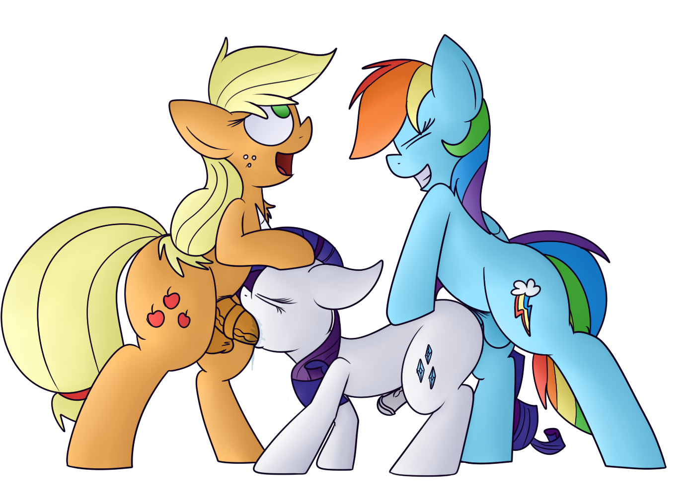 Rule34 – If it exists, there is porn of it / applejack (mlp), rainbow dash (mlp), rarity (mlp) / 310014