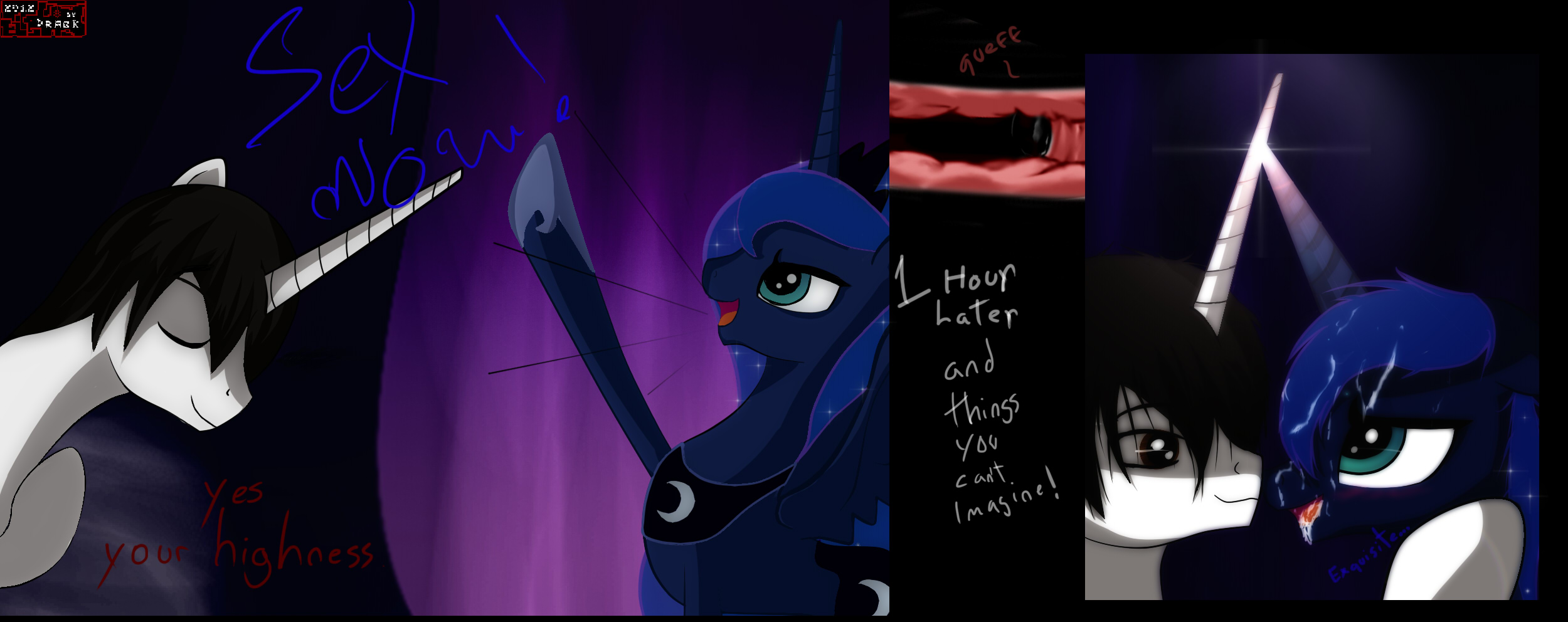 Rule34 – If it exists, there is porn of it / dragk, original character, princess luna (mlp) / 311852
