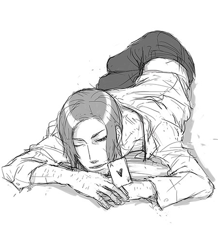 bantrain, togatsuko, gambit, marvel, x-men, lowres, card, facial hair, male focus, monochrome, simple background, sketch, stubble