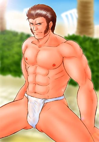 maxima, snk, the king of fighters, lowres, tagme, 1boy, bara, fundoshi, male focus, solo