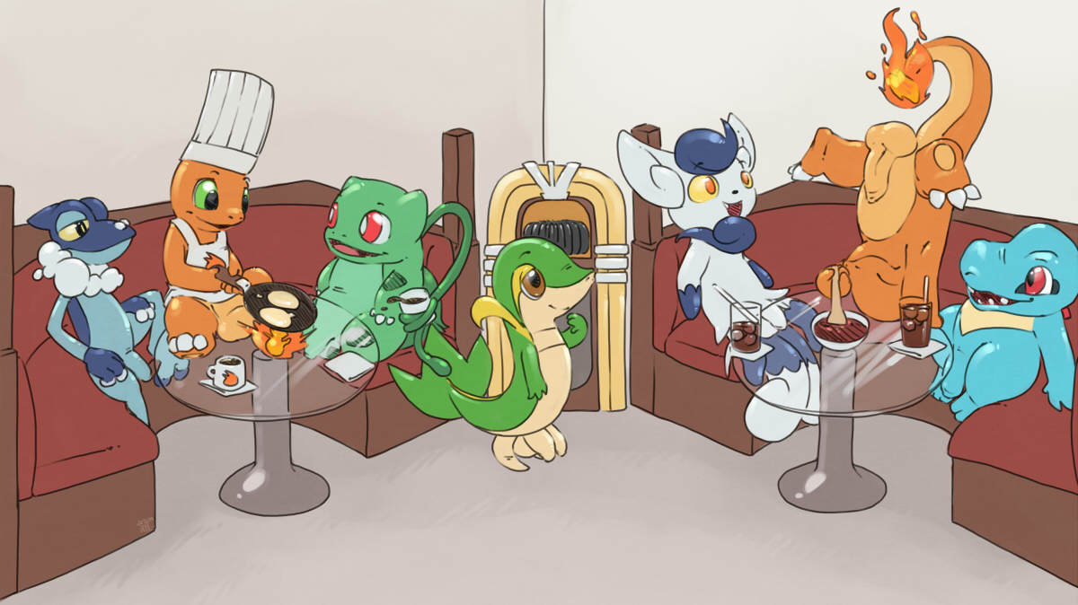 Rule34 – If it exists, there is porn of it / argon vile, bulbasaur, charmander, frogadier, meowstic, snivy, totodile / 313198