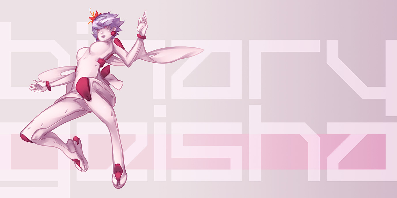 studio qube, tagme, mecha pilot suit, plugsuit (evangelion), purple hair, red eyes, short hair