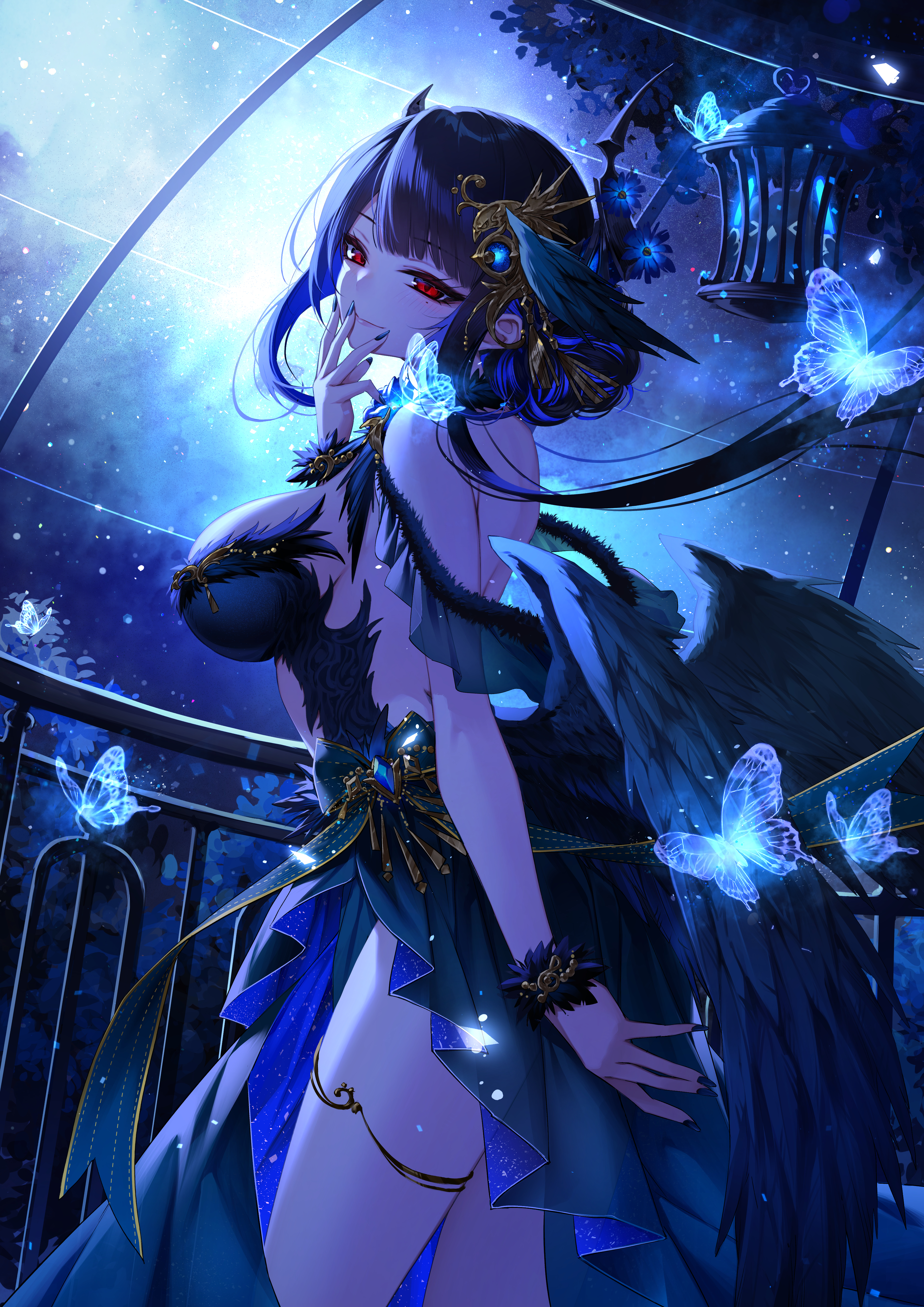 curry bowl, nerissa ravencroft, hololive, hololive english, absurdres, highres, virtual youtuber